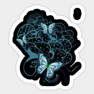 Beautiful Butterflies Design Sticker